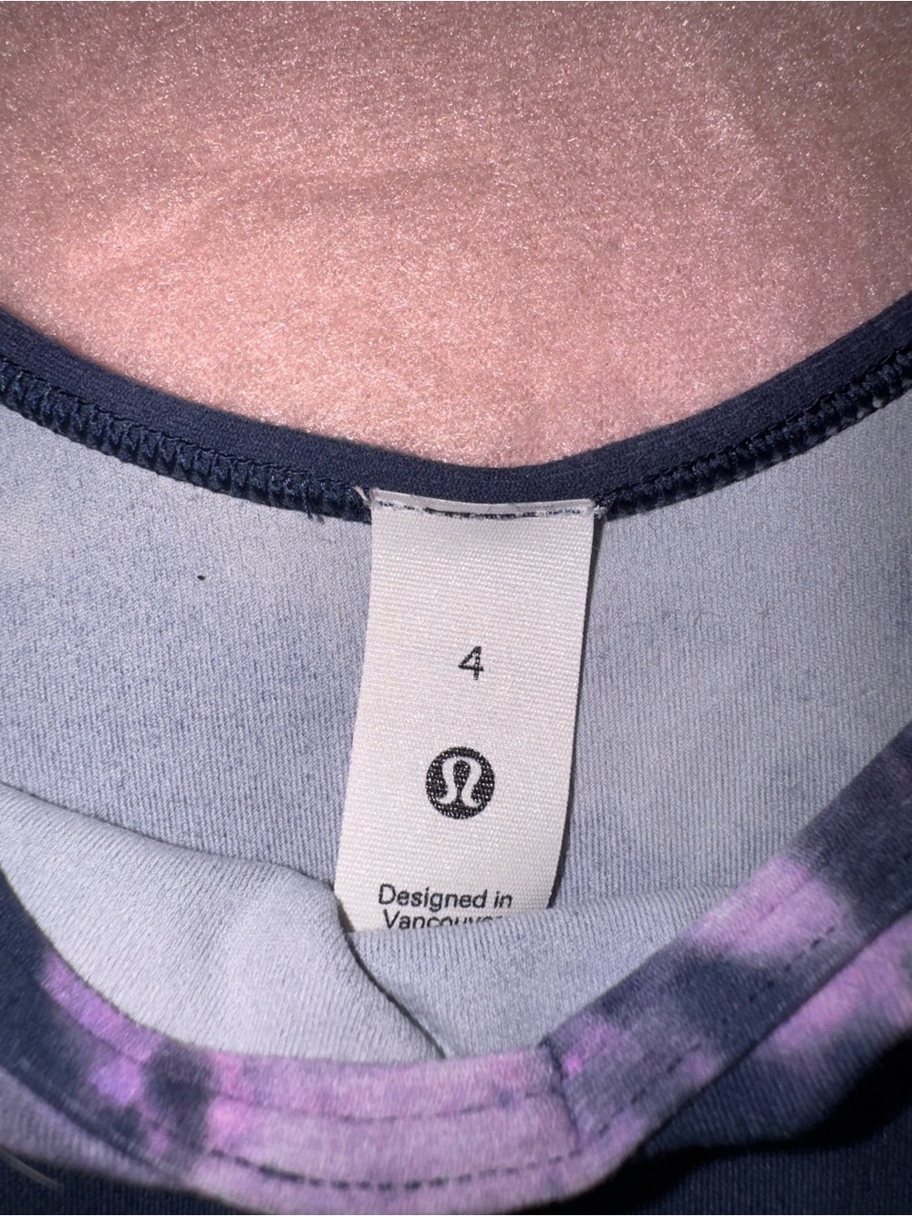 lululemon athletica Tie-Dye Short Sleeve Shirt - Purple and Gray